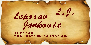 Leposav Janković vizit kartica